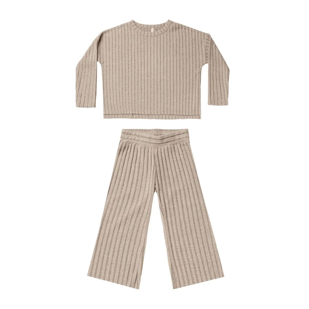 Rylee and cru cozy knit set oat 18/24 top 12/18 bottoms